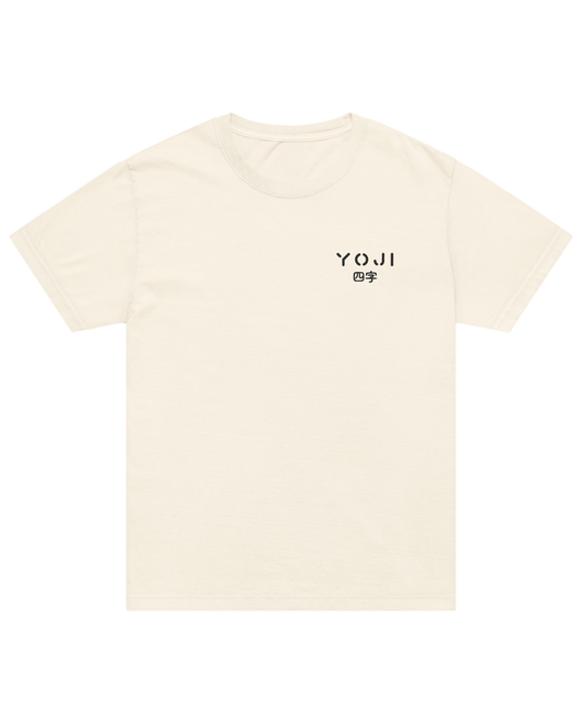 YOJI white shirt, front